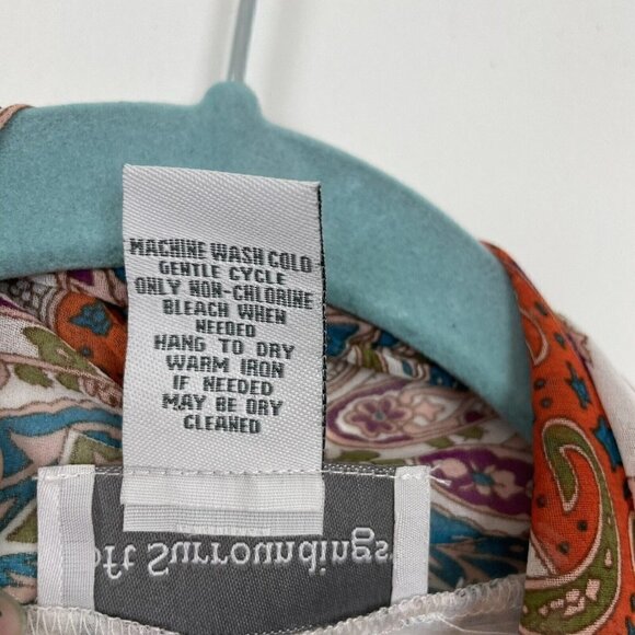 Soft Surroundings Multi colored sheer cardigan / coverup Paisley Print Size Smal - Picture 5 of 7